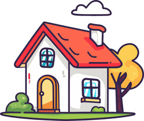 Cute cartoon house