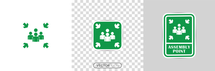assembly, point, emergency, meeting, stamp, evacuation, gathering, arrow, exit, signs, danger, safety, warning, help, isolated, fire, security, symbol, icon, alarm, protection, background, accident, 