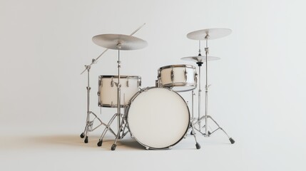 Drum Set on a White Background