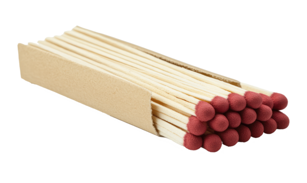 Pack of matches on transparent background