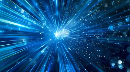 Digital technology blue abstract luminous light speed poster web page PPT background