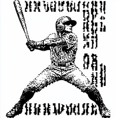 Fototapeta premium black QR code style, composed with baseball and bat in vector style, white png background