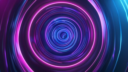 Digital technology blue and white spiral illustration web page PPT background

