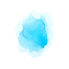 watercolor ice cube isolated on white