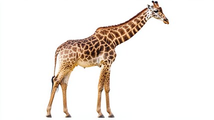 Naklejka premium giraffe isolated on white background