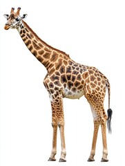Naklejka premium giraffe isolated on white background