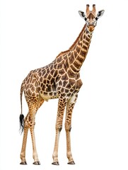 Fototapeta premium giraffe isolated on white background