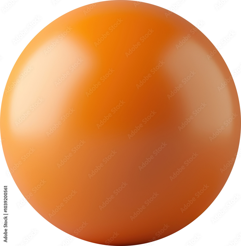 Poster Glossy orange sphere