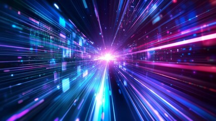 Obraz premium Abstract digital art piece that appears to be Innovative IT roadmap