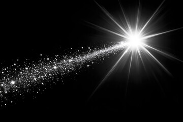 white lens flare effects, on a black background, for overlay or screen filter 