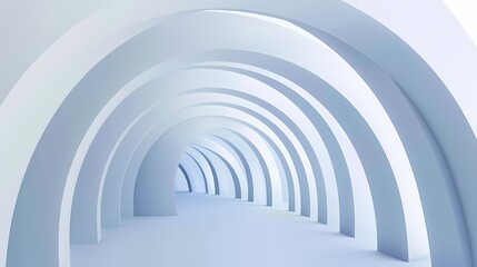 Obraz premium Digital technology white geometric abstract 3d building poster web page PPT background