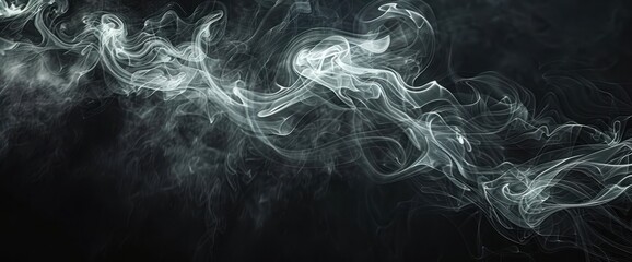 Textured Smoke,Abstract black,isolated on black background