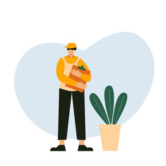 Portrait of Asian Life with Flat Design illustrations