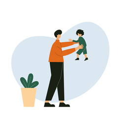 Portrait of Asian Life with Flat Design illustrations
