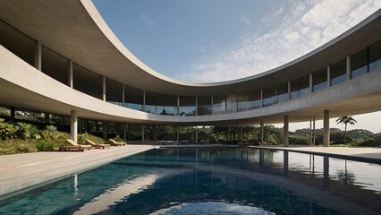 Fototapeta premium swimming pool in a modern building. Generative AI