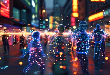 Fototapeta premium algorithm people