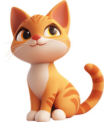 Fototapeta premium Cute cartoon cat