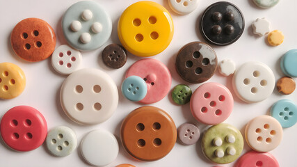 Obraz premium A collection of buttons of various colors and sizes