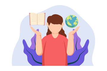 World Book Day Flat Design Illustration