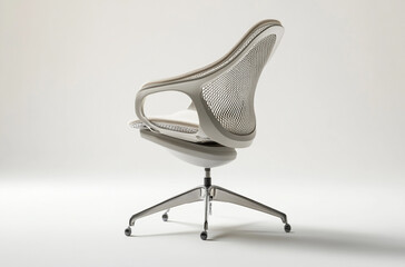 a swivel chair with a mesh backrest and adjustable seat