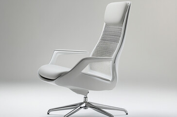 a swivel chair with a mesh backrest and adjustable seat