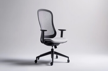 a swivel chair with a mesh backrest and adjustable seat