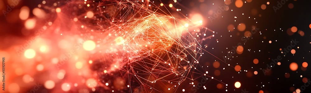 Aufkleber a vibrant display of swirling particles, glowing lights, and cosmic energy set against a dark backdr