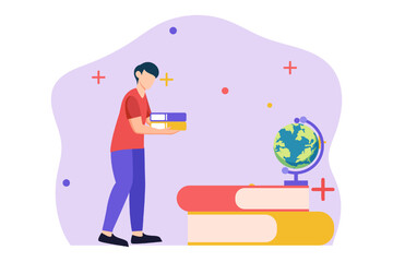 World Book Day Flat Design Illustration