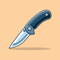 Obraz premium Knife icon Illustration Isolated cartoon icon elements design knife sticker design