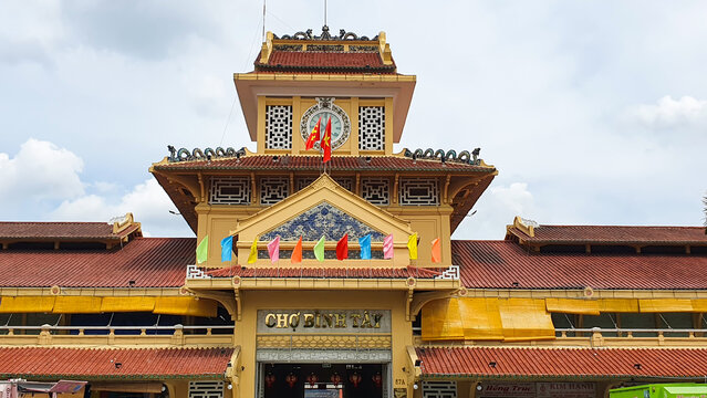 Ho Chi Minh City, Vietnam - June 2, 2024 : Exterior View Of Binh Tay Market In Chinatown Of Ho Chi Minh City (Also Called Cho Lon). Binh Tay Market Is One Of The Major Markets In Ho Chi Minh City.