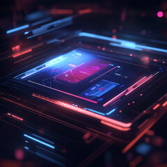 Fototapeta premium グラフィカルにテクノロジーを表現