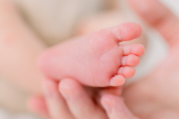 Newborn baby feet
