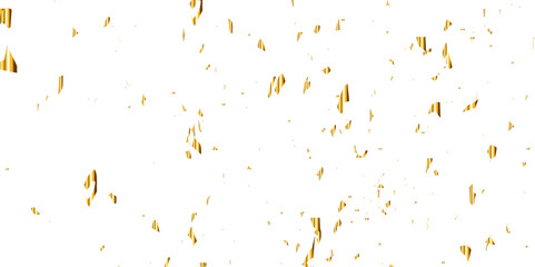 Vector gold particles confetti glitter on transparent background.  Gold sparks and doted golden glitter special light effect celebration background. 