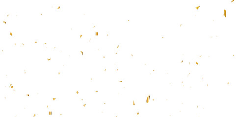 Vector gold particles confetti glitter on transparent background.  Gold sparks and doted golden glitter special light effect celebration background. 