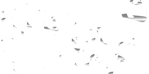 Abstract luxury silver confetti glitter and dust falling down on transparent background. Shiny glittering dust background. Vector illustration.