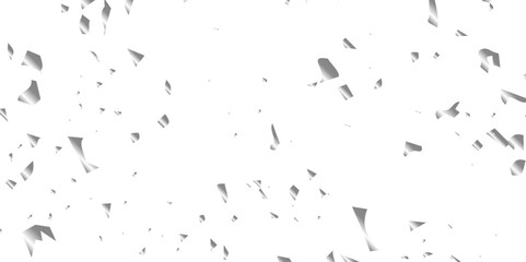 
Silver shiny glitter sparkle confetti falling down on transparent background. Vector illustration.
