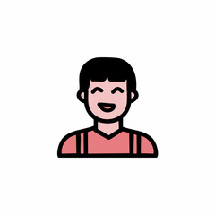 man avatar cartoon character people vector illustration