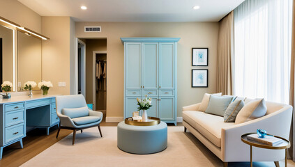 Designing a dressing room in a Modern style, Dressing room model