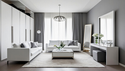 Designing a dressing room in a Modern style, Dressing room model