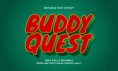 buddy quest editable text effects with a smart and kids theme