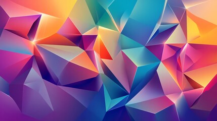Obraz premium Abstract geometric background with vibrant colors and polygonal shapes.