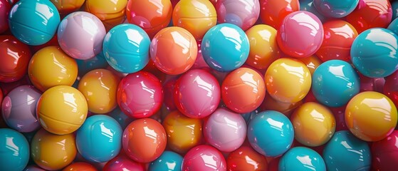 Colorful Polka Dot Balls for Playful Backgrounds