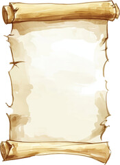Blank parchment scroll