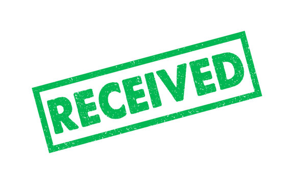 Received red ink rubber stamp sign symbol seal badge grunge effect accepted approved paid tag vignette