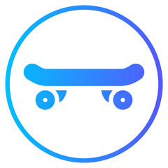 Fototapeta premium skateboard gradient icon