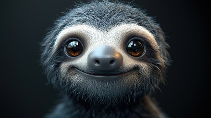 Naklejka premium Cute Sloth Portrait