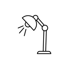 Desk lamp outline icon.  Table lamp simple linear illustration for web and app..eps