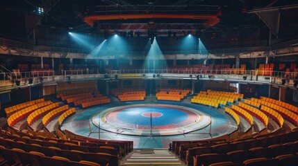 Empty Stage in an Abandoned Theater
