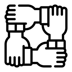 togetherness line icon