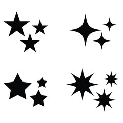 Sparkle and twinkle star icon vector, Twinkle star sing and symbols. vector illustration.